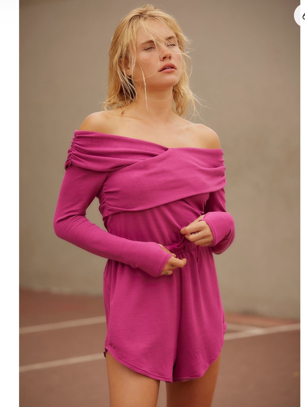 Free People Movement Love Spell One Piece Romper in Fuchsia